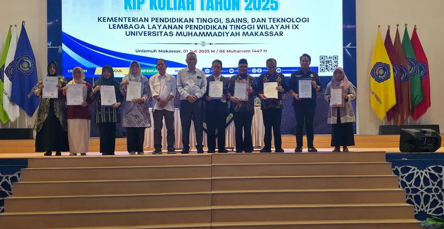 Rektor PTS Wilayah IX Teken Pakta Integritas Pengelolaan KIP Kuliah di Unismuh Makassar